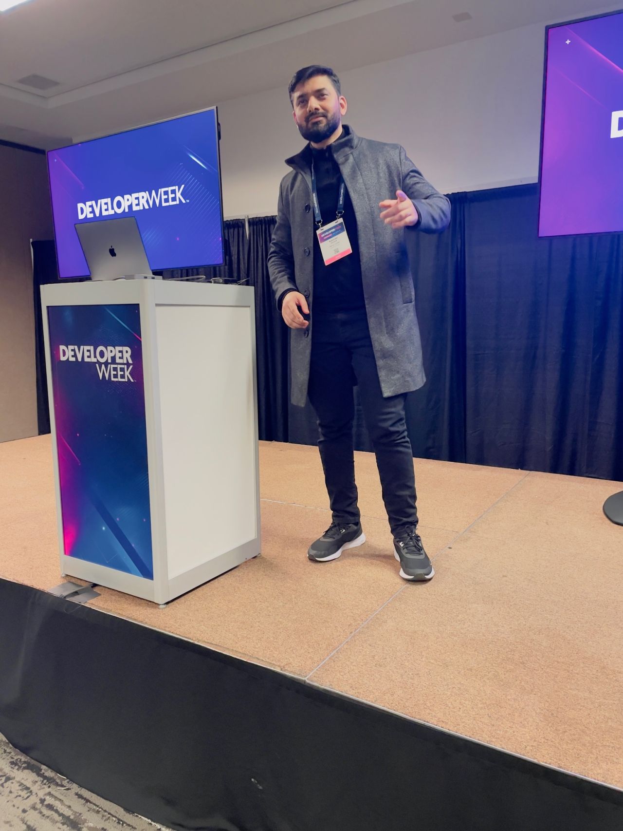Kamran delivering session at DeveloperWeek 2025